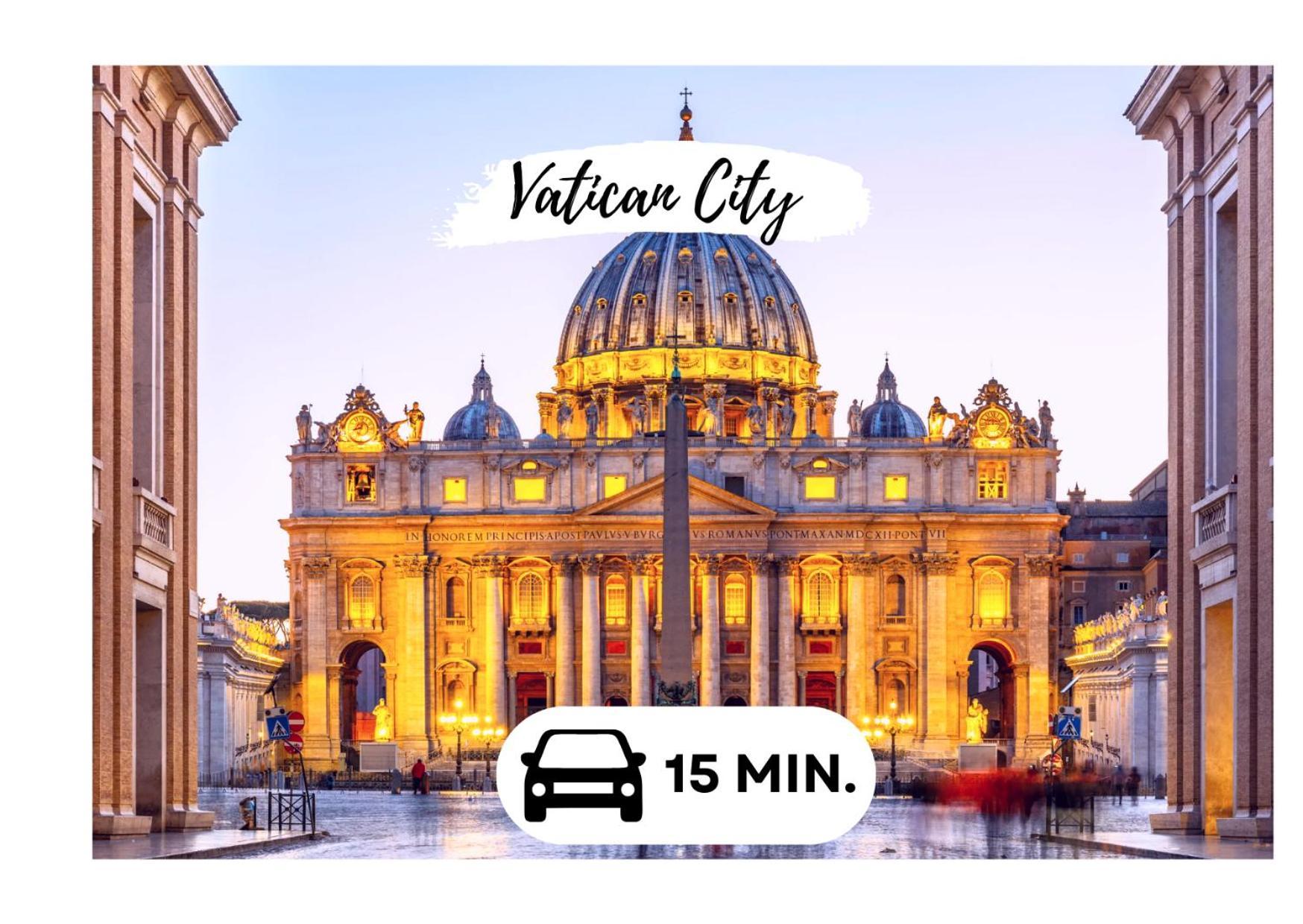 15 Min From The Vatican Wi-Fi And Garden Kültér fotó